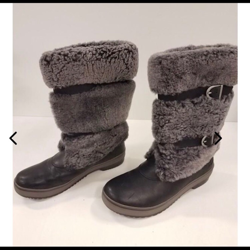 🎉🎉🎉Ugg Gray faux gur boots🎉🎉